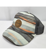 Dakine Leather Patch Trucker Hat Cap  Green Orange Gray Camping Fishing ... - $13.60 CAD