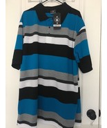Brooklyn State Men&#39;s Big &amp; Tall Striped Polo Shirt Size 4XL - £36.67 GBP