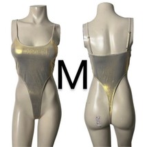 Metallic Cami Thong Bodysuit~ Size M - $23.38