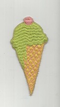 Large Ice Cream Cone Embroidered Sew-on Patch 6&quot; x 3&quot; - £3.13 GBP
