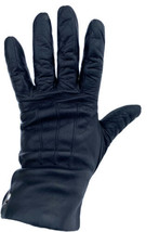 COACH Black Soft Leather Women&#39;s Driving Gloves Stiching w/ Cashmere Lin... - $56.09