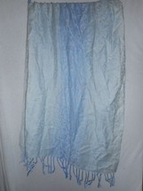 Blue metallic leopard print Fringe scarf Baby sling Carrier - $11.99