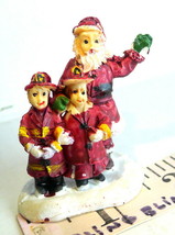 Firefighter Children and Santa Claus Christmas Figurine 1999 Vintage Figurine - £6.19 GBP