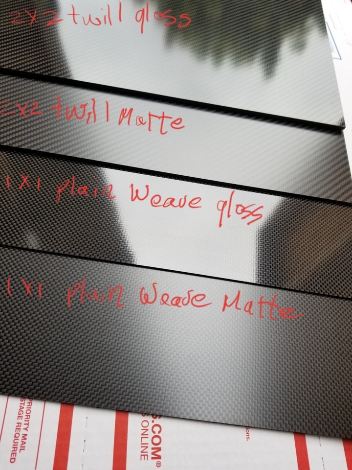 12&quot;x30&quot;x2mm 1x1 Plain Weave 100% Solid Carbon Fiber Plate Sheet GLOSS Bo... - $154.80