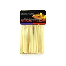 200 Wood Appetizer Toothpicks Picks for Cheese and Fruit Snacks - $6.91