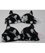 Auden Black 36 B Floral Print Adjustable Wireless Bra Lot of 2 NEW - $13.52 CAD