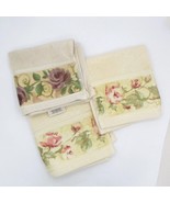 Croscill wash Cloths Lot of 3 Chambord Cassis Amethyst (1)Rose Trail Tex... - $14.85