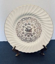 Sheffield Bone White 1966 Calendar Zodiac Signs Decorative Plate Gold Trim - $21.66