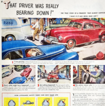 1947 Goodyear LifeGuard Safety Tires Advertisement Automobilia Tubes DWJJ23 - $559.01 MXN