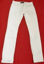 VERSUS VERSACE Womens Slim JEANS Off White Denim tag sz 25 Waist 27&quot; max... - £47.74 GBP