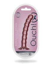 Shots Ouch 6.5&quot; Beaded G-Spot Dildo - Rose Gold - £27.20 GBP