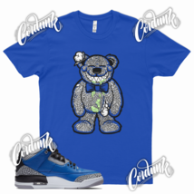 Blue &quot;TATTERED TEDDY&quot; Sneaker T Shirt to match J1 3 Blue Cement True Sport  - £20.19 GBP+