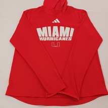 Adidas Miami Hurricanes Women's Orange Long Sleeve Hoodie Shirt Size Medium image 13