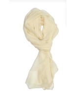 Ted &amp; Jack - Solid Color Silk Blend Lightweight Accent Scarf Ivory Color - £8.56 GBP