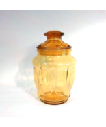 Vintage L. E. Smith Amber Glass Apothecary Jar - $28.51