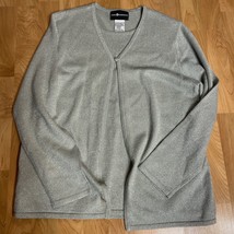 Sag Harbor Medium Silver Inlay  2fer Knit Top  Sweater Top Blouse Autumn... - £6.96 GBP