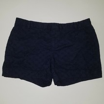 GAP Navy Blue Eyelet Short Shorts Size 2 Summer 100% Cotton - £10.05 GBP