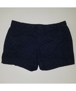 GAP Navy Blue Eyelet Short Shorts Size 2 Summer 100% Cotton - £10.02 GBP