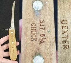 vintage antique Dexter butcher chuck knife 317 5 1/4" primitive - $24.99