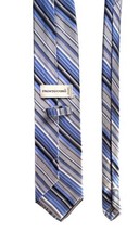 PRONTO UOMO Vintage Tie Silk Striped Blue Handmade Professional - $34.30