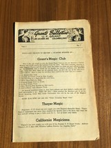 Grant&#39;s Magic Club Grant&#39;s Bulletin U.F. Grant 89 Lechner Ave Columbus Oh - £15.65 GBP