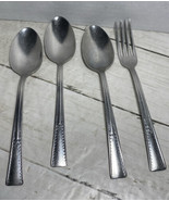 Silco Stainless Flatware 3 Spoons 1 Fork Used  - £11.98 GBP