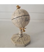Magellan Globe Terrestre 1st World Map Printed 6 1/4&quot; Resin Scrimshaw St... - $79.15