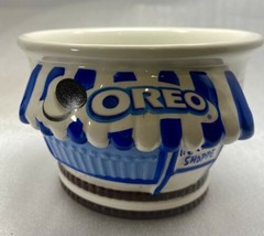 Houston Harvest Oreo Ice Cream Bowl “ICE CREAM SHOPPE” Sundae Cup 5&quot; D x 3 1/2&quot;H - £14.24 GBP