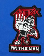 Anthrax I Am The Man Iron On Embroidered Patch 2 3/8&quot;x 3 1/2&quot; - $5.49