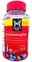 Member&#39;s Mark Extra Strength Acetaminophen 500mg Gelcaps 400 Count EXP 0... - $388.93 MXN