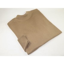 Men's Sweater Knit By BRANGO Turkey Mock Neck Cotton Blend 21050 Dark Beige image 2