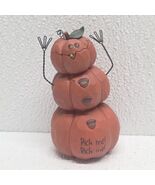 B Lloyd 2006 Fall Halloween Stacked Pumpkins Figurine Pick Me 4.5" - €15,10 EUR