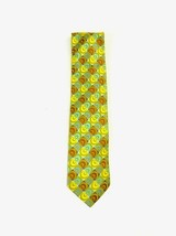 Ted Baker London Mens 100% Silk Necktie Golden Op Art Multicolor Geometr... - £33.88 GBP