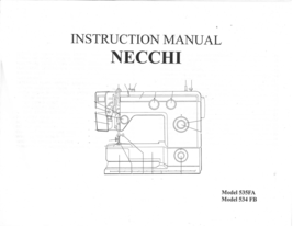 Necchi 535FA 534FB Instruction Manual sewing machine enlarged hard copy - £10.16 GBP