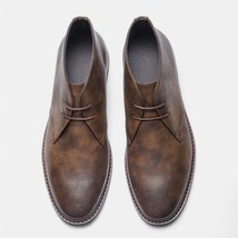 Winter New Men&#39;s PU Gentleman Retro Wipe Seya Desert Boots Business Classic Casu - £59.86 GBP