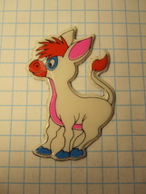 1980&#39;s Cartoon Animals Series Refrigerator Magnet: White Donkey - $3.50