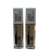 Maybelline Superstay Full Coverage 30 Hour Foundation 128 Warm Nude 2PK New - $55.44 CAD