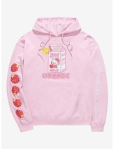Hello Kitty Strawberry Milk Girls Hoodie Large NEW W TAG - £69.91 GBP