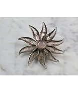 Womens Vintage Estate Sterling Silver Filigree Star Brooch 6.1g E3899 - €30,10 EUR