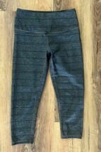 PrAna  Women’s/ Teen Gray Black Stripe Leggings Yoga Athletic Size Small... - $28.71