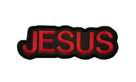 Jesus Embroidered Iron On Patch  5.5&quot; x 1.75&quot; Jesus God Resurrection Easter Chri - £6.96 GBP