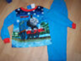 Infant Size 12 Months Thomas the Train Blue Winter Flannel Pajamas Set P... - £9.59 GBP