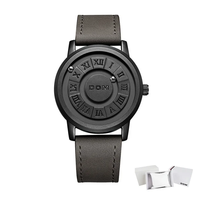 Creative Scrolling Pointer Men Magnetic Trend Concept Watches 3D Quartz Watch Wa - £31.08 GBP