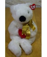 TY ROMEO WHITE TEDDY BEAR W/ HEART I LOVE YOU 14 inch Stuffed Animal NEW - $288.75 MXN
