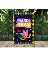 Mardi Gras Garden Flag, 12 x 18, Decorative Garden Flag - £12.59 GBP
