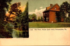 Philadelphia Pa, The Penn House (Built 1682), Rotograph Vtg Udb Postcard BK55 - £2.36 GBP