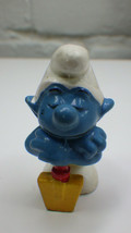 Smurfs 20043 Digger Smurf Small Shovel Vintage Toy Figure PVC Figurine Lot Bully - £17.53 GBP