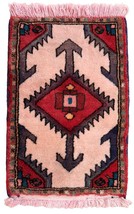 Alfombra anejo Oriental hecho a mano 42cm x 60cm 1970s - 1C878 - $6,153.88 MXN