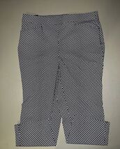 Rafaella Stretch Capri Women’s Size 12 Black And White Diamond Pattern W... - $22.76