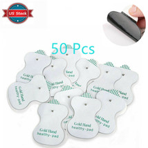 50 Pcs Snap On Replacement Electrode Pads Cable For Digital Tens Unit Therapy - £15.97 GBP